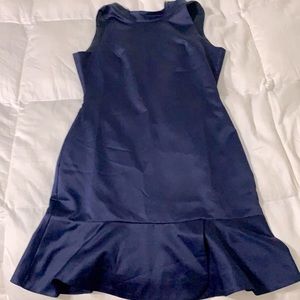 Dark blue satin dress